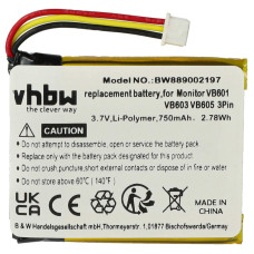 Baterie pentru GlobalSat GH625XT, 750 mAh