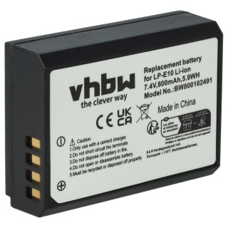 Baterie LP-E10 pentru Canon EOS 1100 / EOS 1100D / Kiss X50, 800 mAh