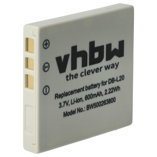 Baterie DB-L20 pentru Sanyo Xacti DMX-C1 / VPC-C1 / VPC-J1, 600 mAh Baterie DB-L20 pentru Sanyo Xacti DMX-C1 / VPC-C1 / VPC-J1, 600 mAh