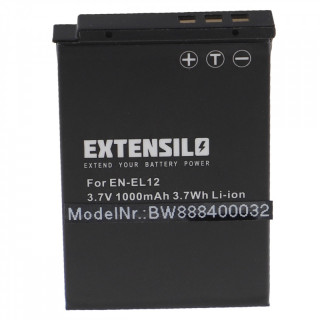 Baterie EN-EL12 pentru Nikon Coolpix S620 / S640 / S1000 / S8000, 1000 mAh