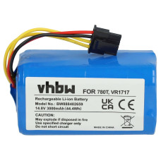 Baterie pentru Proscenic 780T / 790T / Vileda VR302, fără locuințe, 3000 mAh