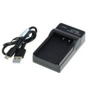 Incarcator baterie Fuji NP-50 / Kodak KLIC-7004 / Pentax D-Li68 / D-Li122, MicroUSB