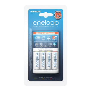 Incarcator pentru baterii NiMH Panasonic BQ-CC55E si 4 baterii Eneloop AA