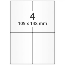 Etichete autocolante pentru expediere, 105 x 148 mm, A6 pe A4, 500 coli (2000 etichete)