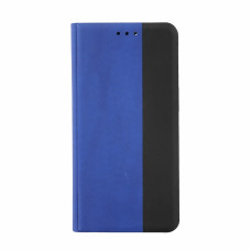 Husă flip pentru Apple iPhone 13 Pro din piele artificială, albastru-negru
