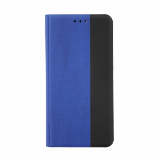 Husă flip pentru Apple iPhone 13 Pro Max din piele artificială, albastru-negru