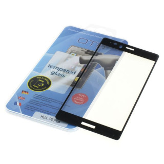 Sticla de protectie securizata pentru Huawei P9 Plus, Full Cover 3D, negru