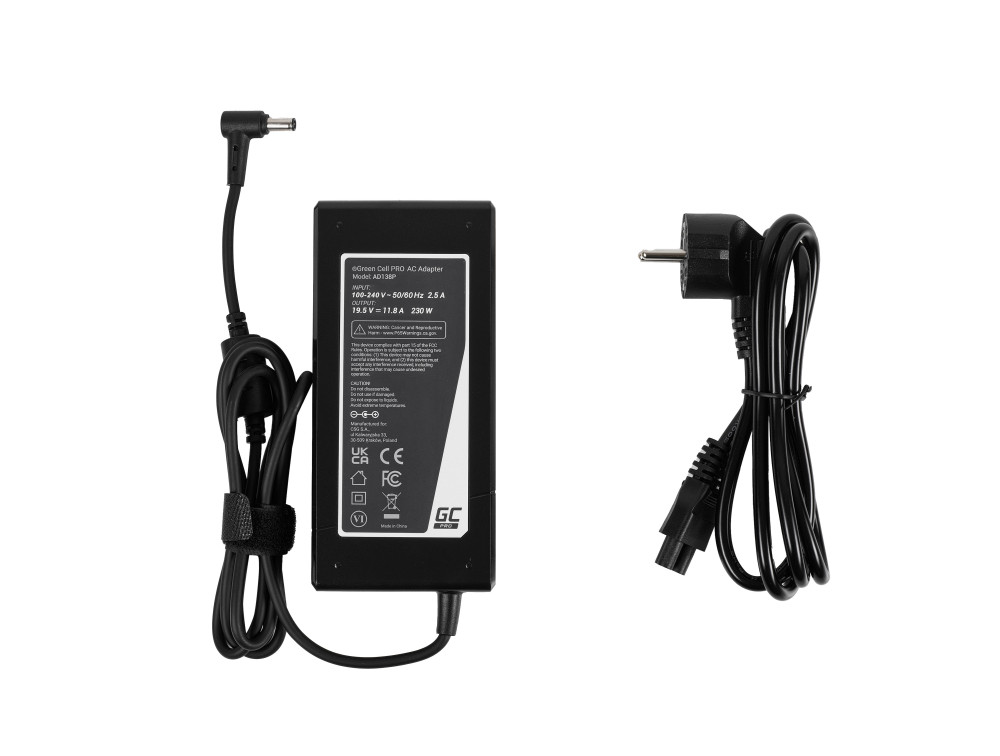 Green Cell Încărcător pentru laptopuri Asus, 230W / 19,5V / 11,8A / 6,0mm x 3,7mm